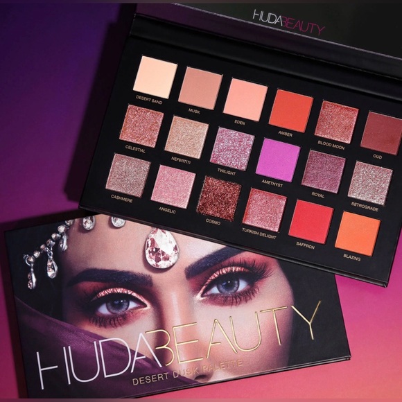HUDA BEAUTY Desert Dusk Palette - 18 Vibrant & Stunning Eyeshadow Shades! NWOB